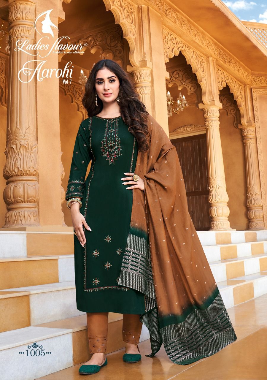 Ladies Flavour Aarohi Vol 7 Wholesale Readymade Suits Catalog